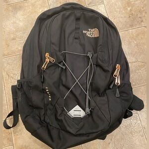 The North Face Jester Black Rose Gold Backpack EUC
